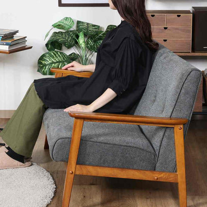 Thick Fabric Sofa Meat 2P GY 73763