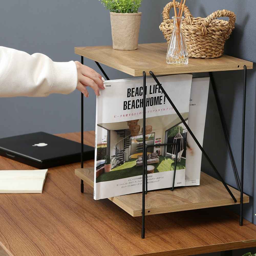 EZBO Wire Rack 2-Tier 40 Width OAK NA 77558