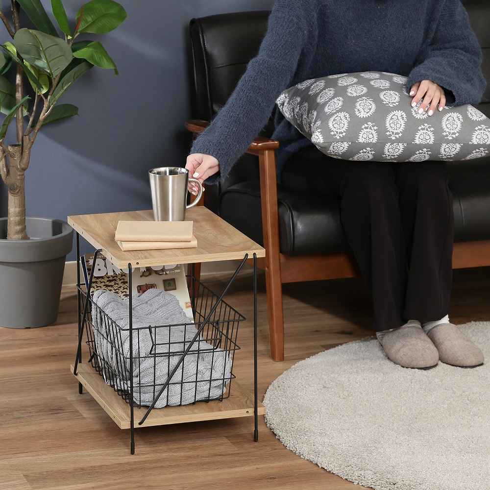 EZBO Wire Rack 2-Tier 40 Width OAK NA 77558