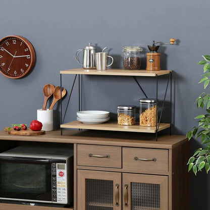 EZBO Wire Rack 2-Tier 60 Width OAK NA 77559