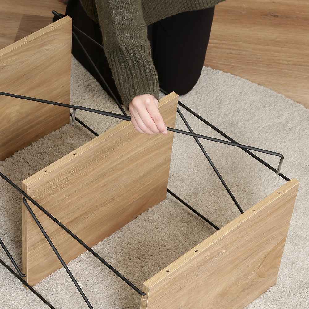 EZBO Wire Rack 3-Tier 40 Width OAK NA 77560