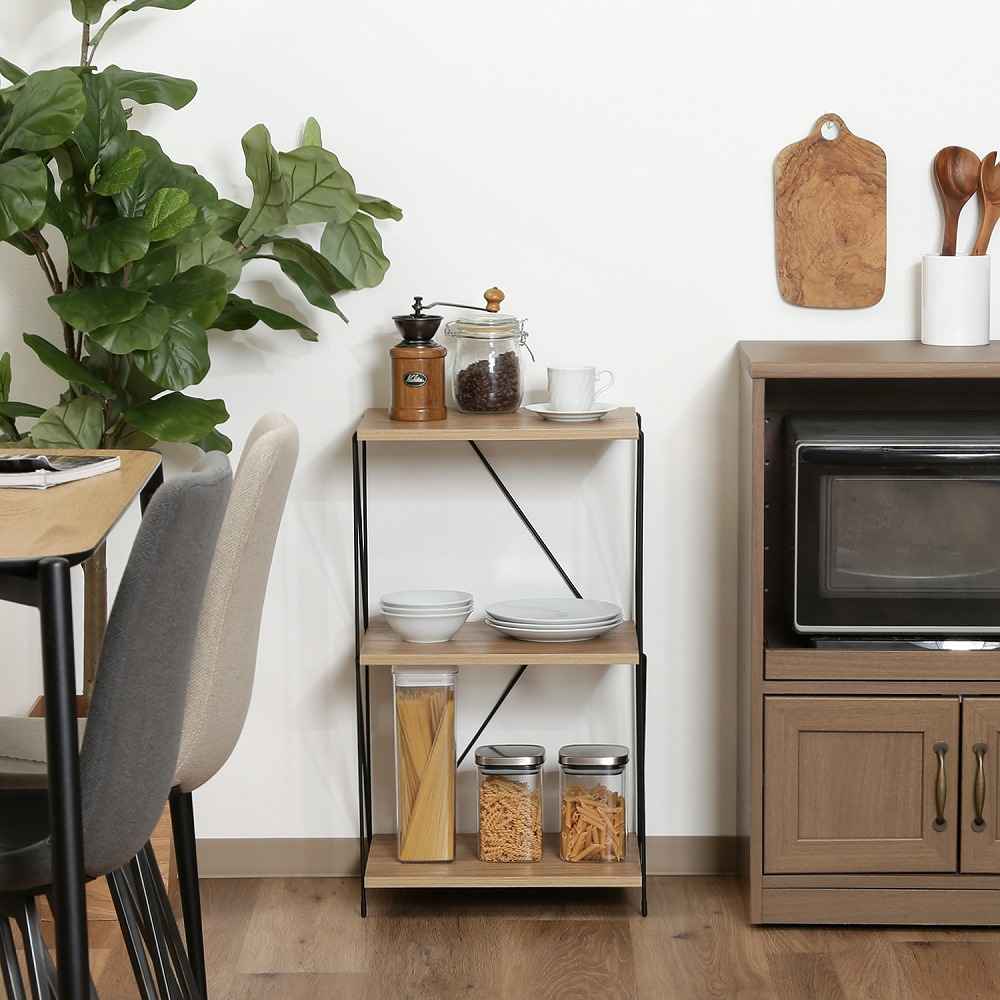 EZBO Wire Rack 3-Tier 40 Width OAK NA 77560