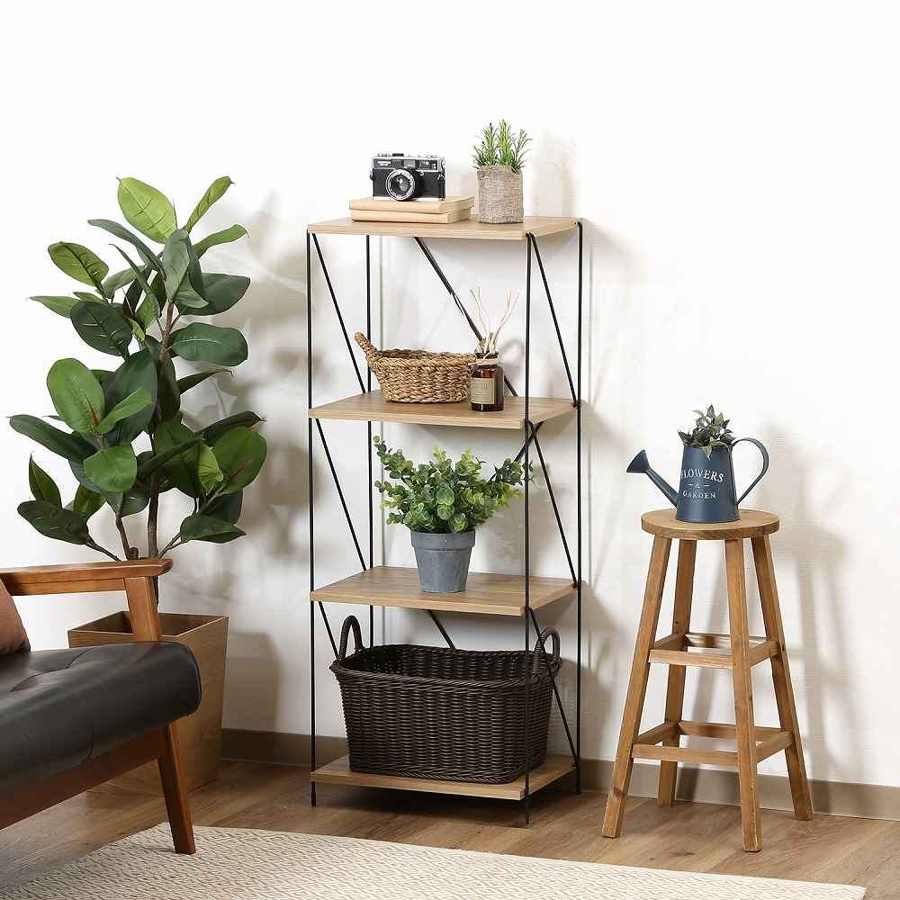 EZBO Wire Rack 4-Tier 40 Width OAK NA 77562