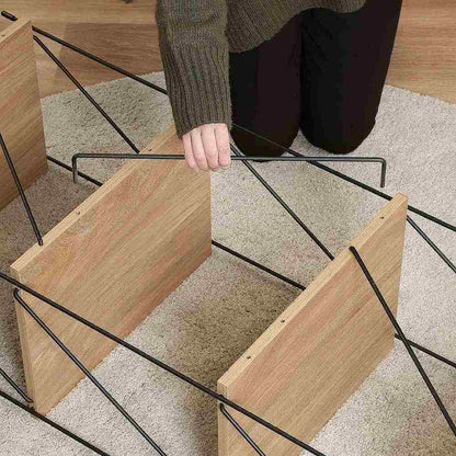 EZBO Wire Rack 4-Tier 40 Width OAK NA 77562