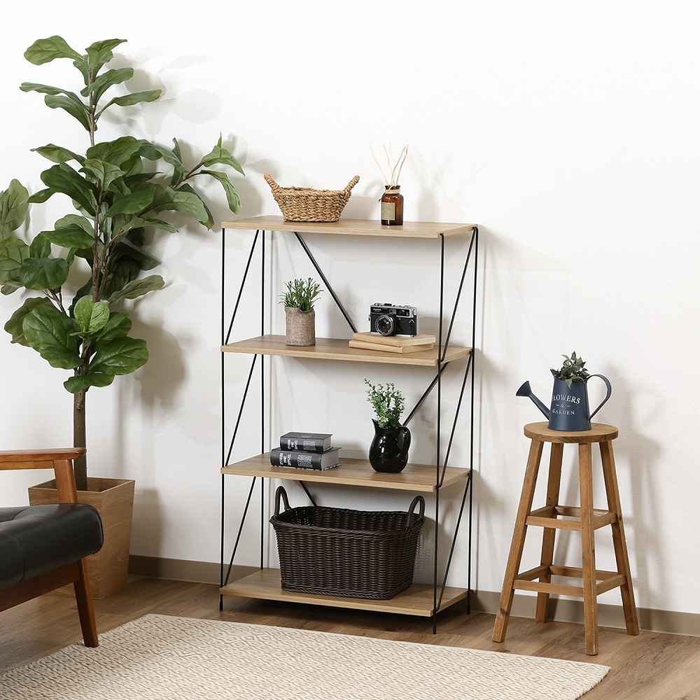 EZBO Wire Rack 4-Tier 60 Width OAK NA 77563