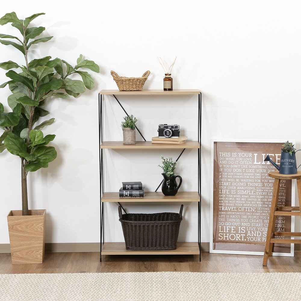 EZBO Wire Rack 4-Tier 60 Width OAK NA 77563