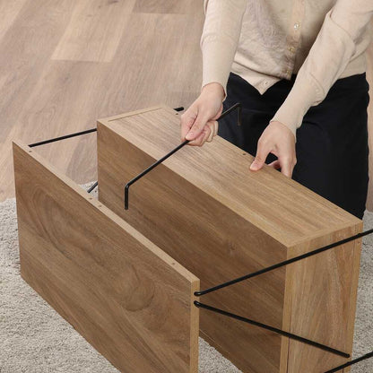 EZBO Wire TV Rack OAK NA 77570