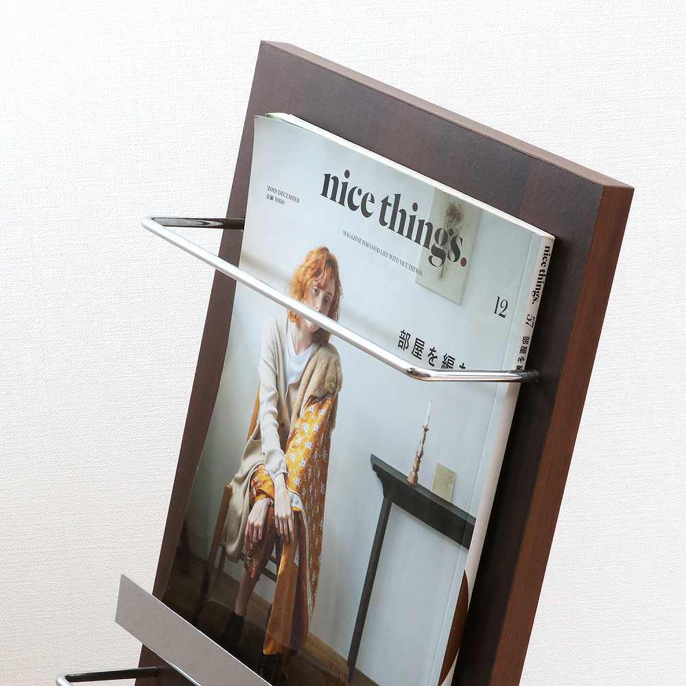 Wood Magazine Rack Decor 3-Tier Slim 82307
