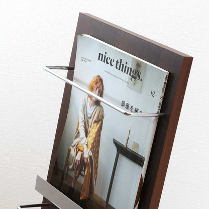 Wood Magazine Rack Decor 3-Tier Slim 82307