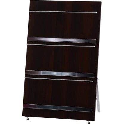 Wood Magazine Rack Decor 3-Tier Wide 82308