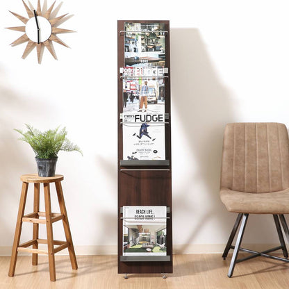 Wood Magazine Rack Decor 5-Tier Slim 82309