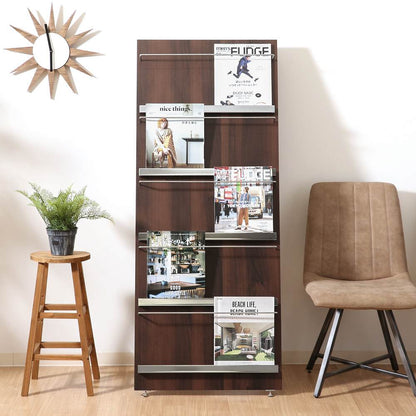 Wood Magazine Rack Decor 5-Tier Wide 82310