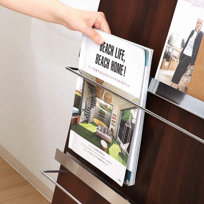Wood Magazine Rack Decor 5-Tier Wide 82310