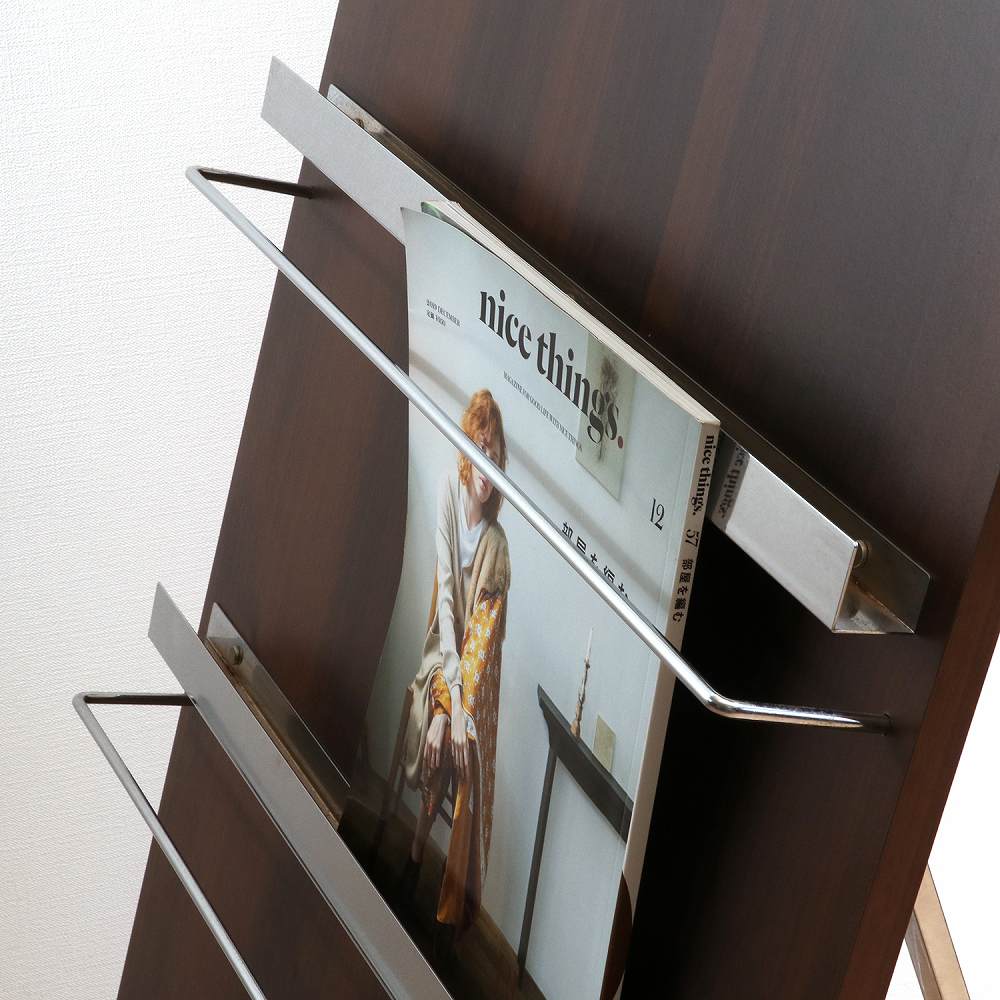 Wood Magazine Rack Decor 5-Tier Wide 82310