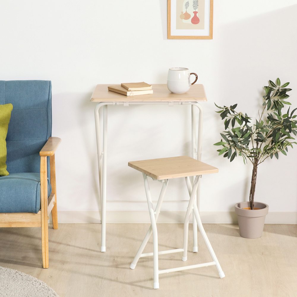Compact Table and Chair Set Natural 85408