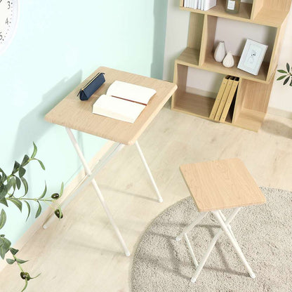 Compact Table and Chair Set Natural 85408