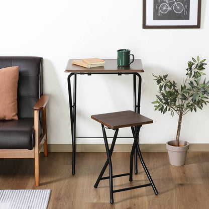 Compact Table and Chair Set Brown 85409
