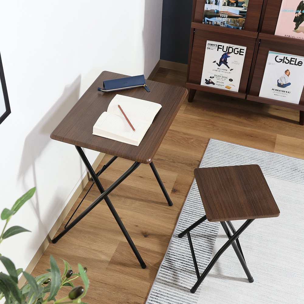 Compact Table and Chair Set Brown 85409