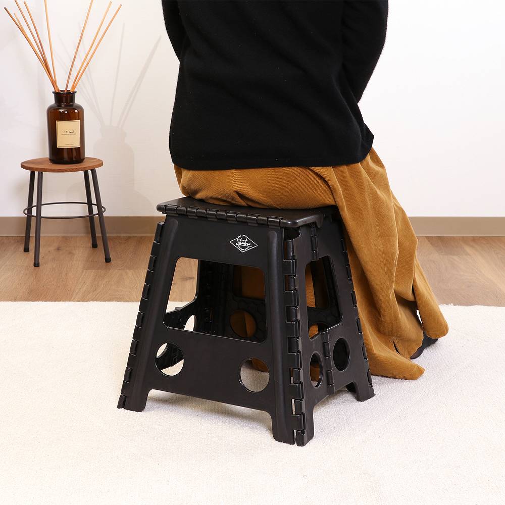 Folding Step Stool H39cm BK 86878