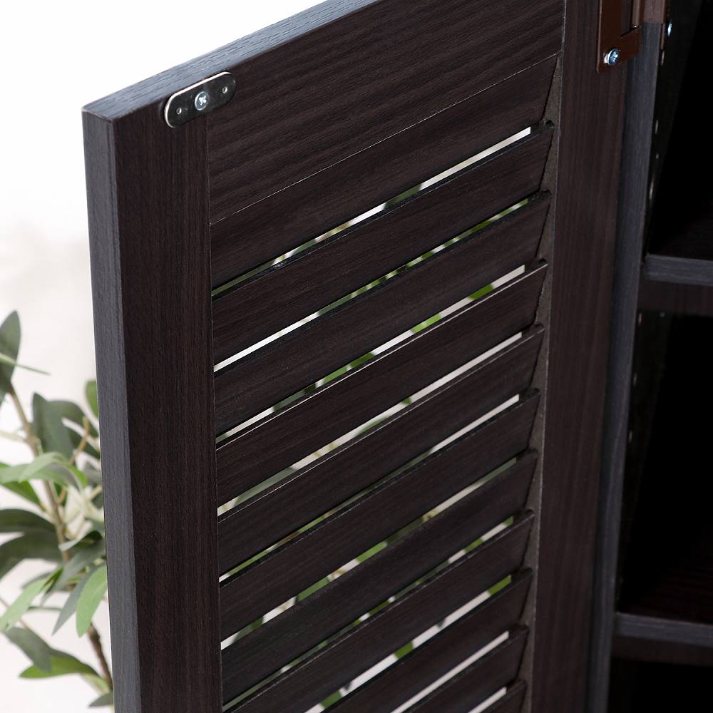 Louver & Mirror Shoe Box 90 Width Brown 86192
