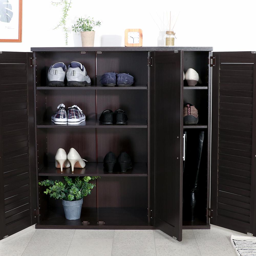 Louver & Mirror Shoe Box 90 Width Brown 86192