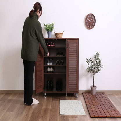 Louver Shoe Box Wide Brown 90483