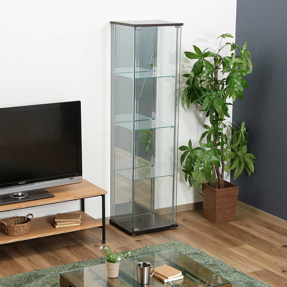 Glass Display Case 4-Tier (With Back Mirror) 96046