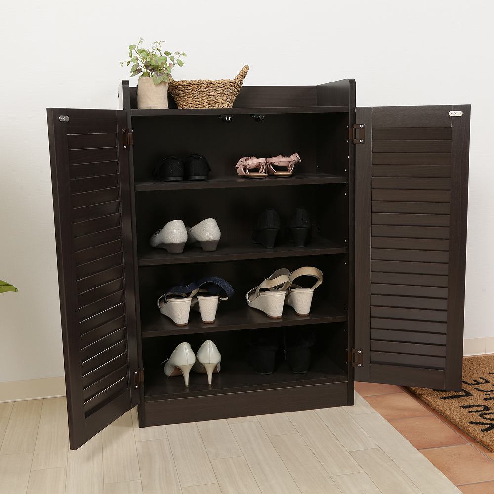 Louver Shoe Box (Open Top) Brown 98993