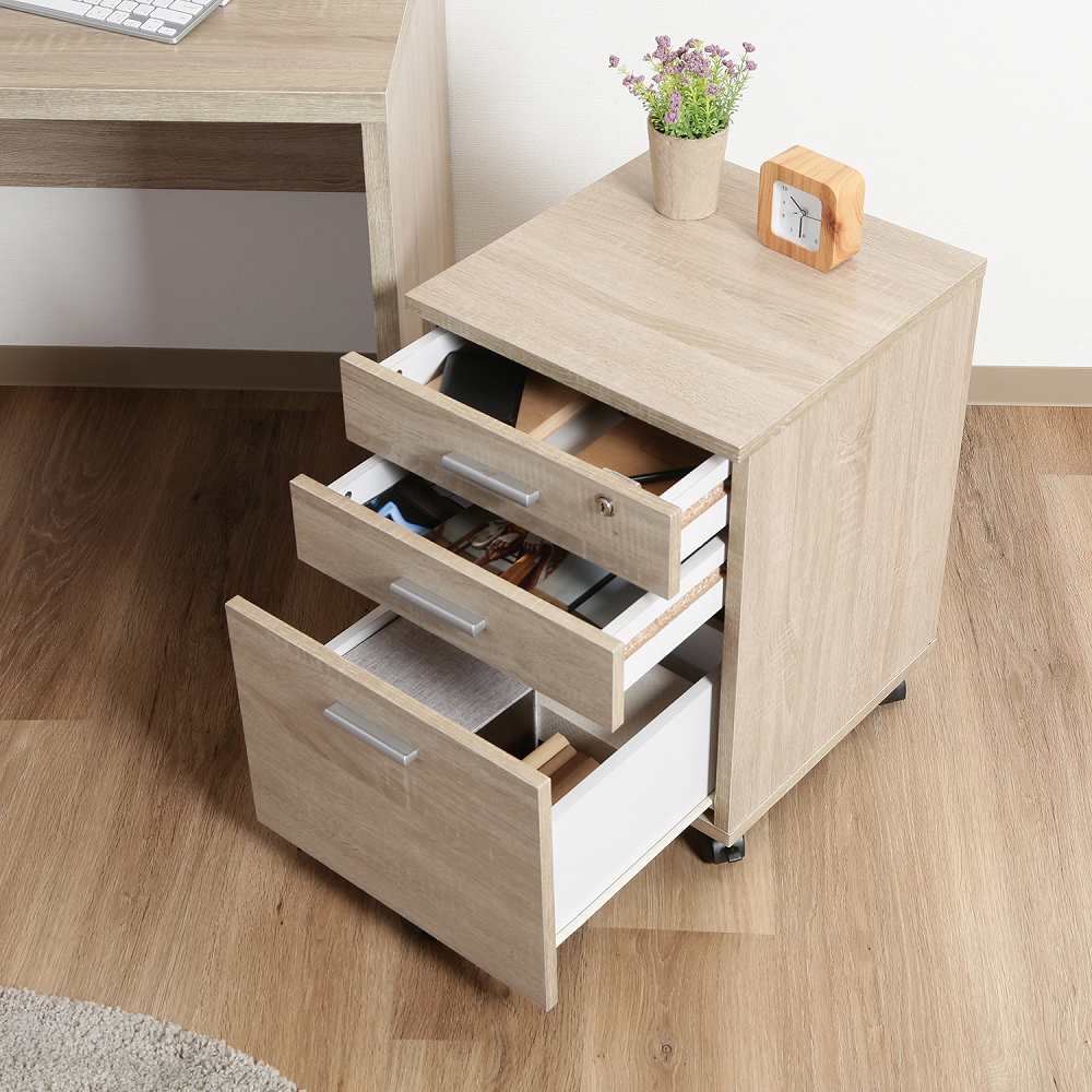 Desk Set of 2 White Oak 99256