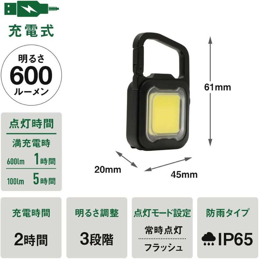 Musashi Rechargeable Pikari Mini Light Matte Black WRC-23BK