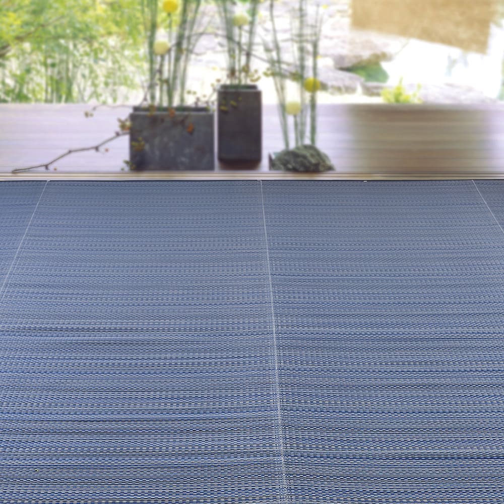 Washable Igusa-style Carpet Ryan Honma 10-tatami Blue