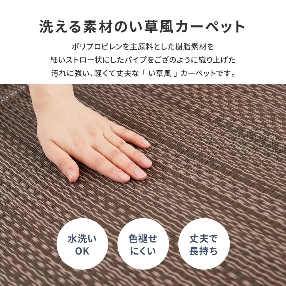 Washable Igusa-style Carpet Ryan Honma 10-tatami Blue