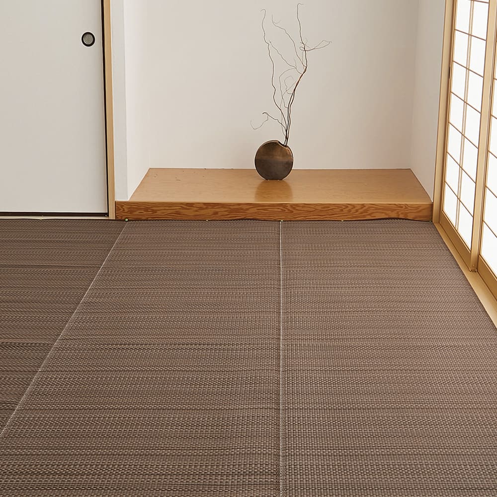 Washable Igusa-style Carpet Ryan Edo Room 3 Tatami Brown