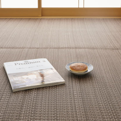 Washable Igusa-style Carpet Ryan, Edo 6-Tatami, Brown