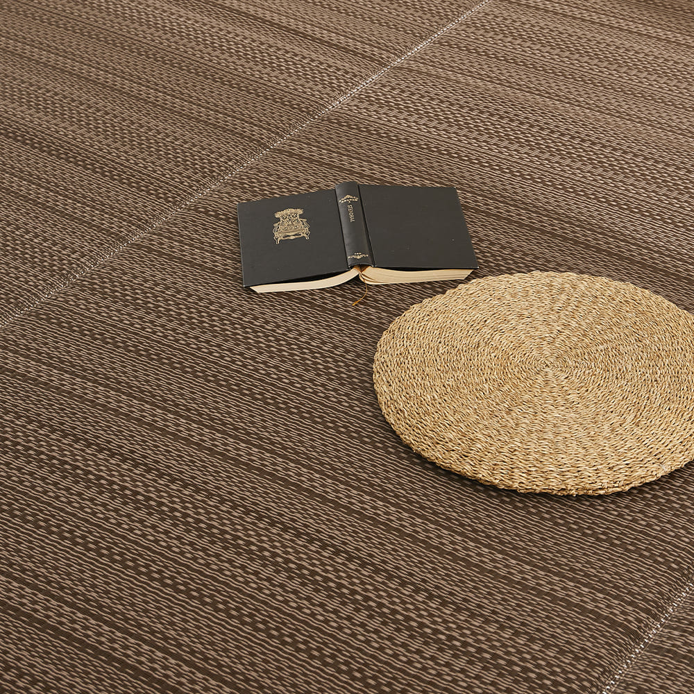 Washable Igusa-style Carpet Ryan, Edo 8-Tatami, Brown