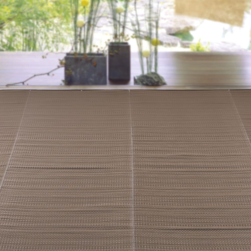 Washable Igusa-style Carpet Ryan Honma 10-tatami Brown