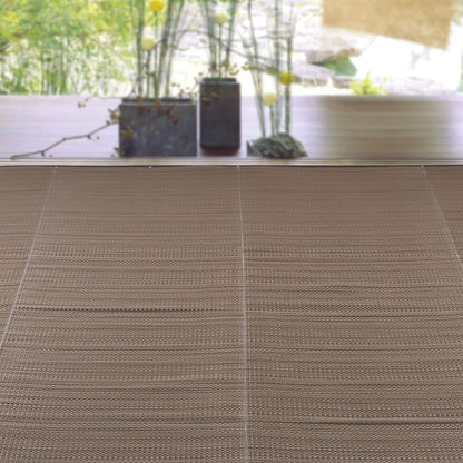 Washable Igusa-style Carpet Lion Honma 12.5-tatami Brown
