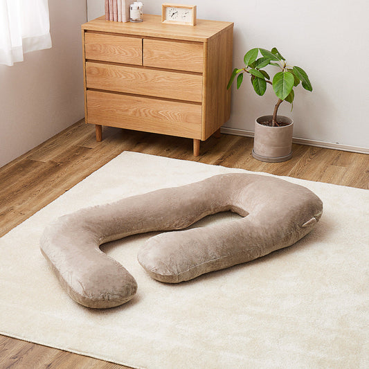 Meringue Touch G-Shaped Body Pillow 140×70cm Beige