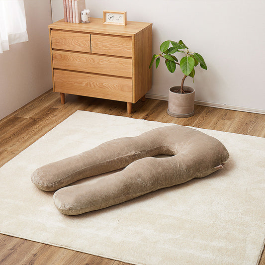 Meringue Touch U-Shaped Body Pillow 140×70cm Beige