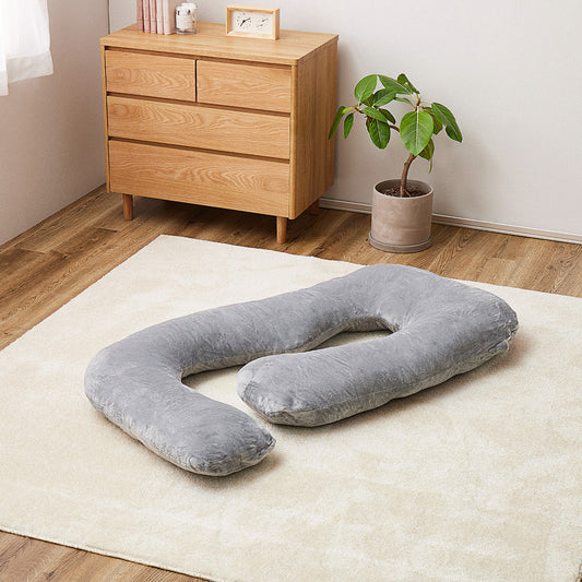 Meringue Touch G-Shaped Body Pillow 140×70cm Gray