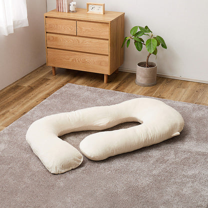 Meringue Touch G-Shaped Body Pillow 140×70cm Ivory