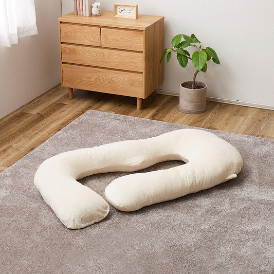 Meringue Touch G-Shaped Body Pillow 140×70cm Ivory