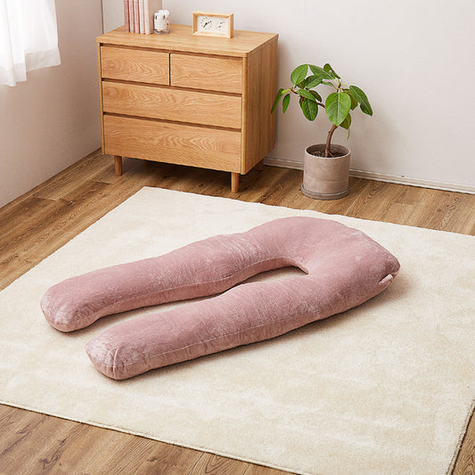 Meringue Touch U-Shaped Body Pillow 140×70cm Pink