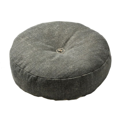 Color-Selectable Denim-Look Floor Round Cushion GY