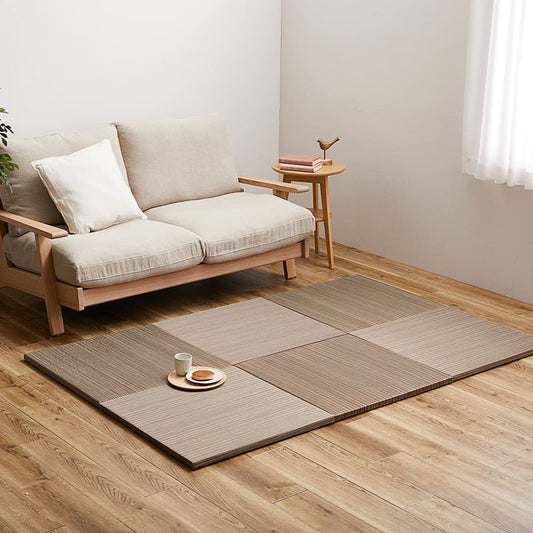 Lightweight Tatami Mats Sasai Brown 6-Piece Set