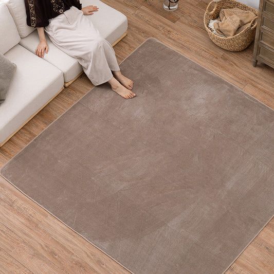 Meringue Touch Washable Compact Rug Beige 185x185