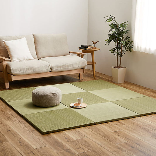 Lightweight Tatami Mats Sasai Green 9-Piece Set