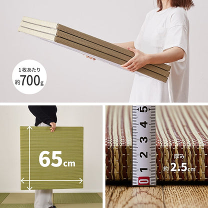 Lightweight Tatami Mats Sasai Natural 9-Piece Set