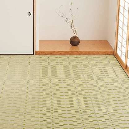 Washable Igusa-style Carpet Yanagi, Edo 2-Tatami, Green