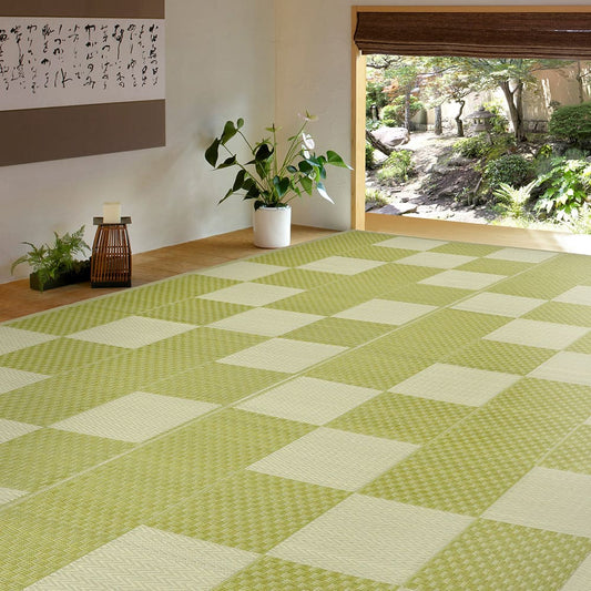 Washable Igusa-style Carpet Yagura Honma 2-tatami Green